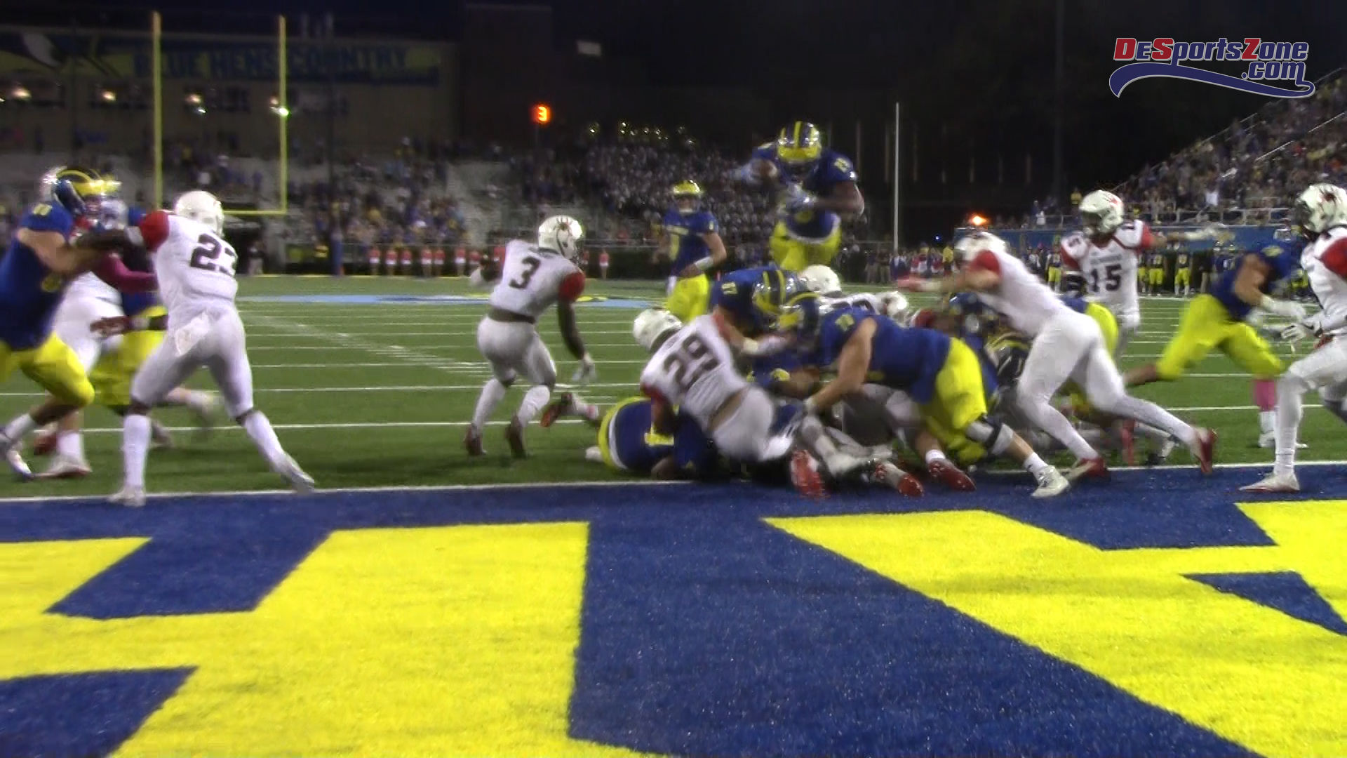 UD football Kani Kane over the top v Richmond